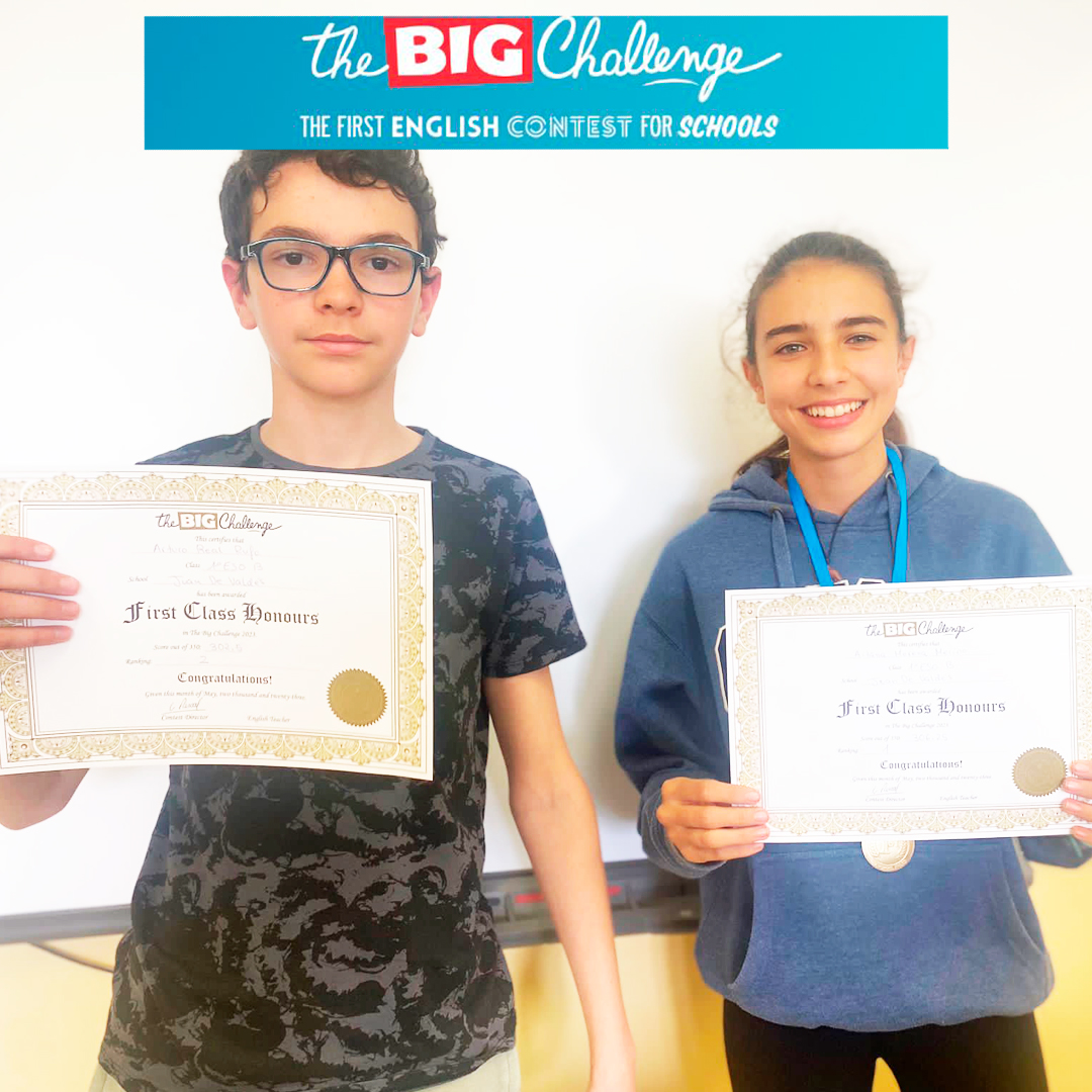 Ganadores concurso The Big Challenge en el colegio Juan de Valdés