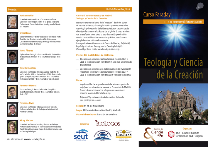 Curso Faraday, Colegio El Porvenir (Madrid). 11-15 noviembre 2014