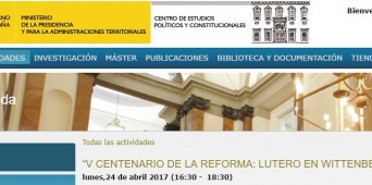 El gobierno español y el Vº Centenario de la Reforma Protestante