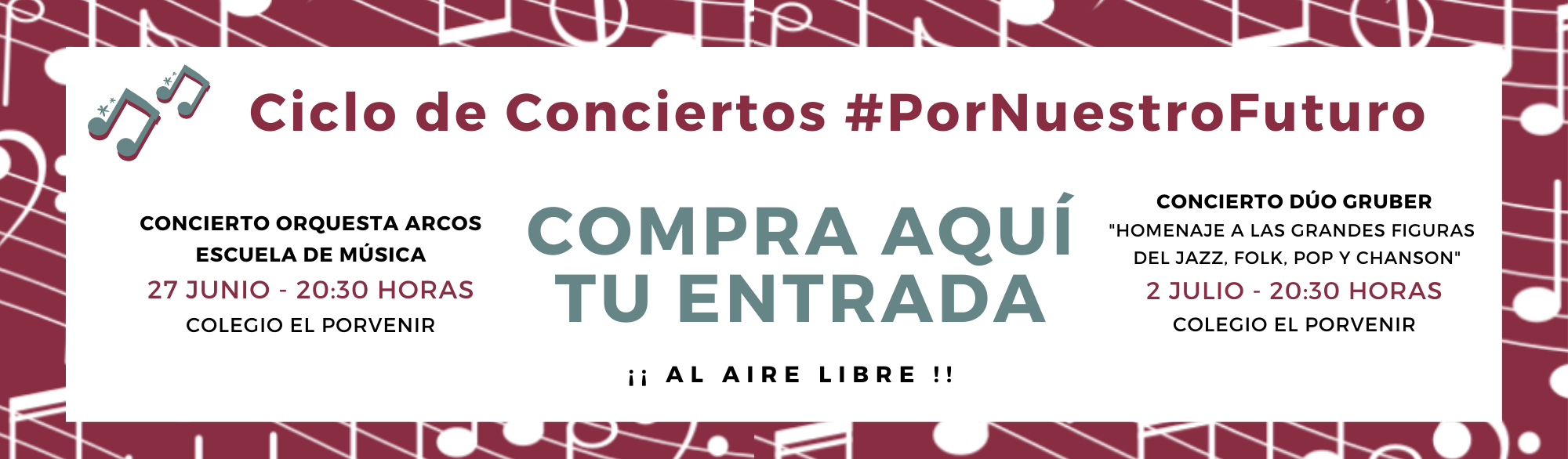 Comprar entradas para el CICLO DE CONCIERTOS #PorNuestroFuturo