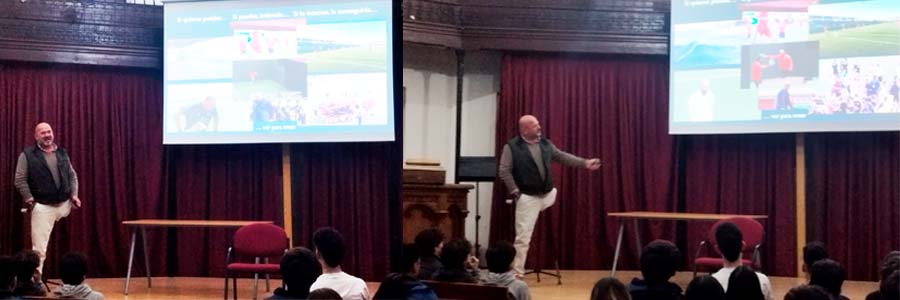 Charla entrenador Eduardo Valcárcel a 4º ESO y 1º Bachillerato