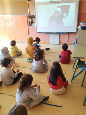 Cumpleaños del colegio en Infantil