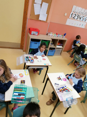 Cumpleaños del colegio en Infantil