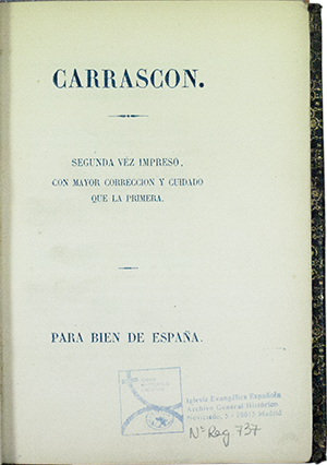 IGLESIA EVANGÉLICA ESPAÑOLA, ARCHIVO GENERAL HISTÓRICO: 737