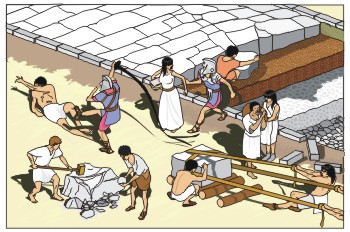 "Escenificacin de la vida de los esclavos en Roma"
