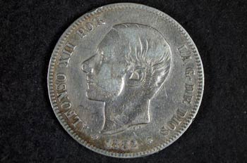 "Moneda de Alfonso XII"