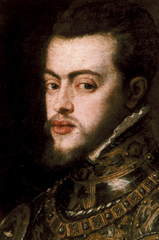 "Felipe II [detalle], de Tiziano"