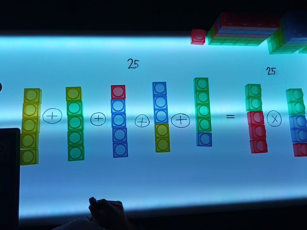 muestra caja de luz