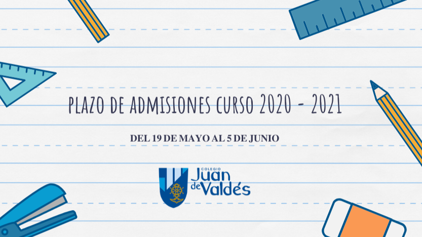 Admisiones curso 2020 - 2021. ¡Bienvenidas, familias!