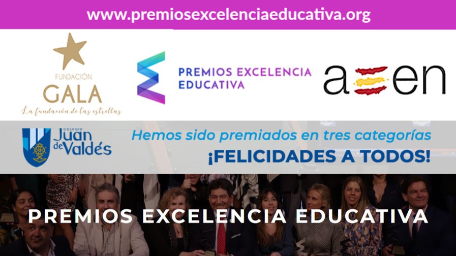 Nuestro colegio ha sido premiado en tres categorías en los Premios Excelencia Educativa 2020