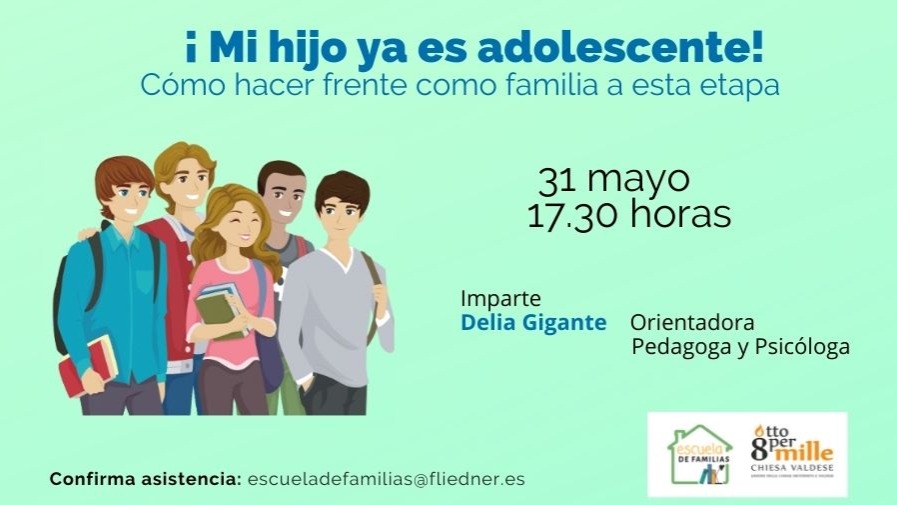 Taller: "¡Mi hijo ya es adolescente. Cómo hacer frente como familia a esta etapa!"