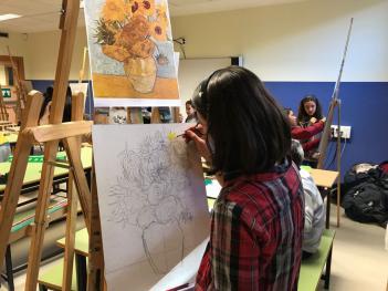 Taller en el colegio sobre la vida y obra de Vicent Van Gogh