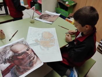 Los alumnos de 3º de Educación Primaria están estudiando algunos artistas de Renacimiento