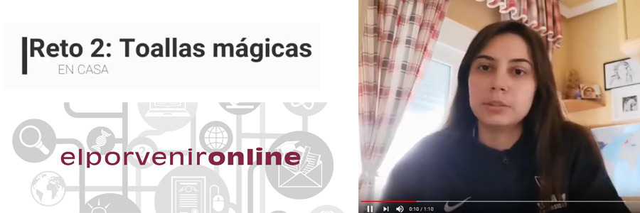 RETO 2: en esta ocasión, Rocío nos propone una actividad muy divertida titulada: "TOALLAS MÁGICAS"