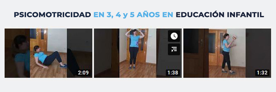 Desde Psicomotricidad, nuestra profe Rebeca propone a los niños de 3, 4 y 5 años distintas actividades