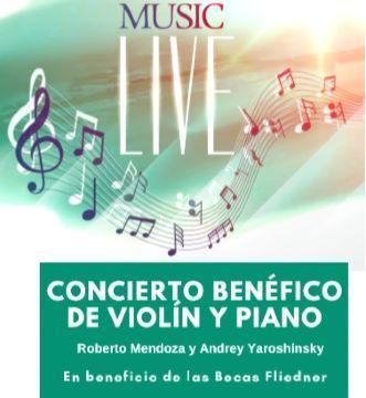 19 de febrero a las 17.15 horas, concierto benéfico de piano y violín a favor de las Becas Fliedner