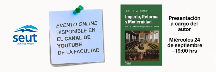 La Facultad de Teología SEUT organiza esta presentación online