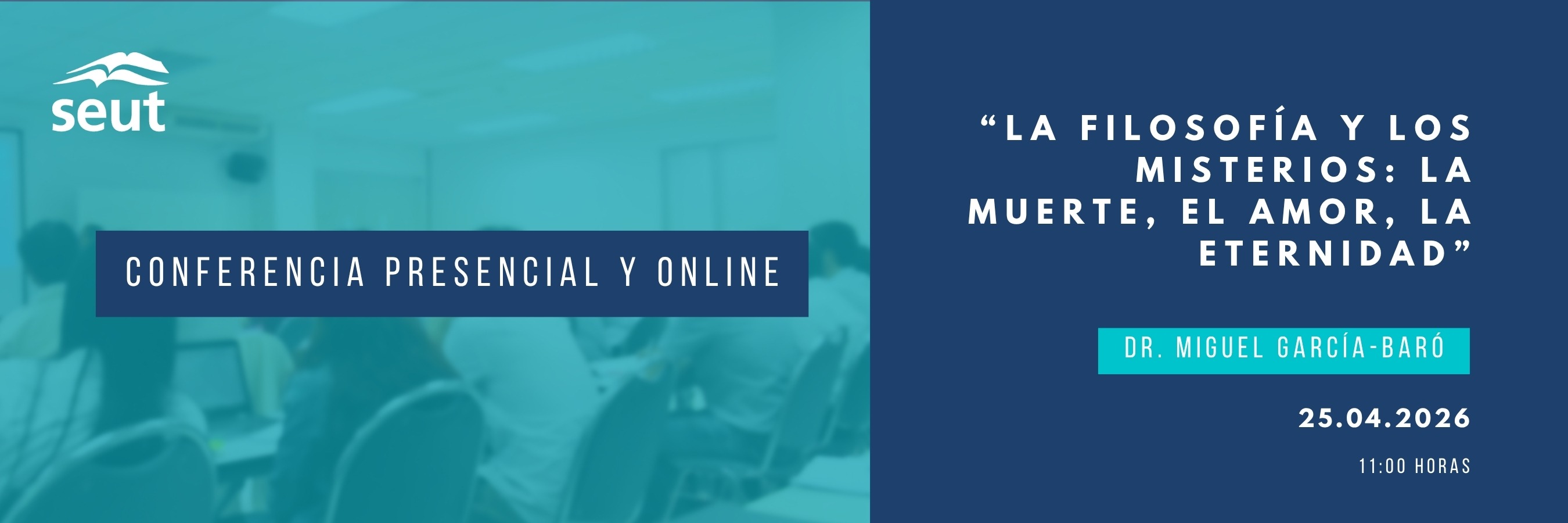 SEUT nos invita a esta conferencia el próximo sábado 25 de abril (presencial y online)